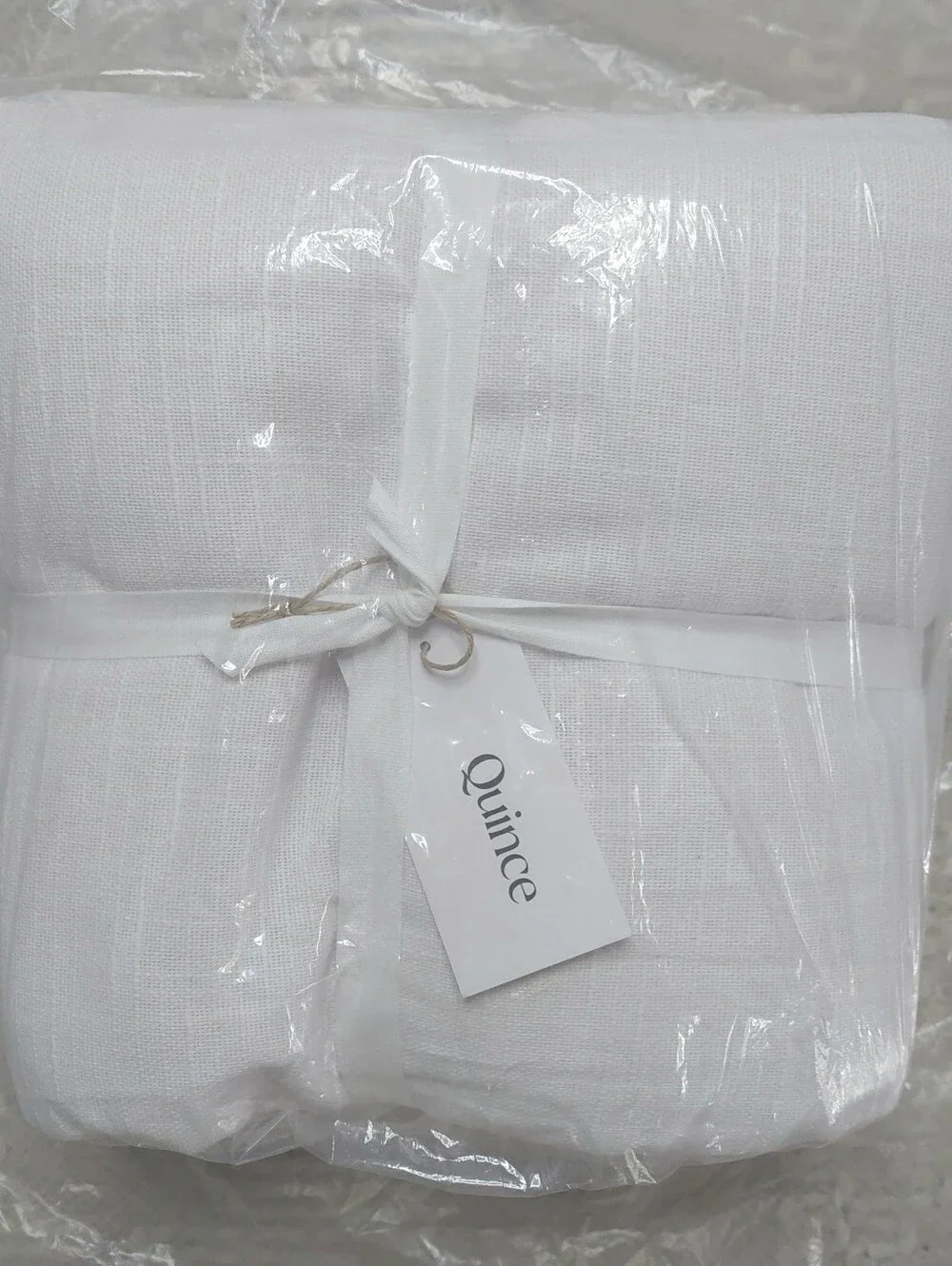 NWT! Quince 100% Cotton White Slub Curtains, 48